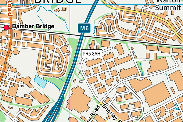 PR5 8AH map - OS VectorMap District (Ordnance Survey)