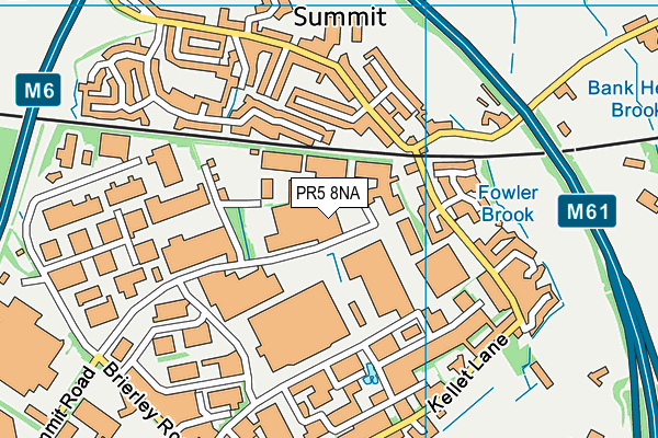 PR5 8NA map - OS VectorMap District (Ordnance Survey)