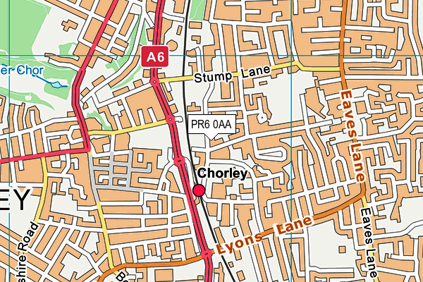 Live Health And Fitness  map (PR6 0AA) - OS VectorMap District (Ordnance Survey)