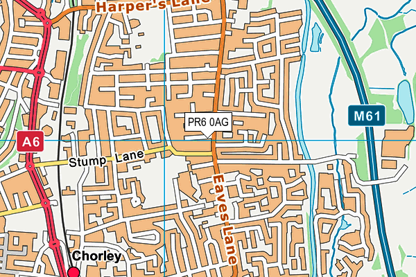 PR6 0AG map - OS VectorMap District (Ordnance Survey)