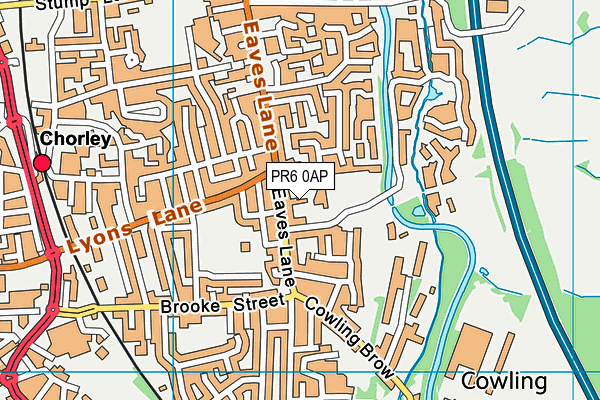 PR6 0AP map - OS VectorMap District (Ordnance Survey)