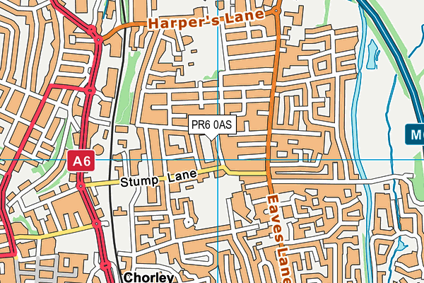 PR6 0AS map - OS VectorMap District (Ordnance Survey)