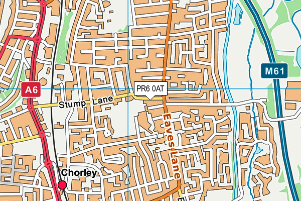 PR6 0AT map - OS VectorMap District (Ordnance Survey)