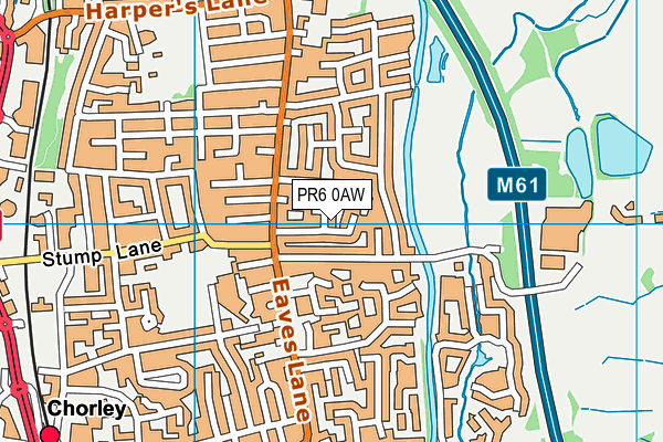 PR6 0AW map - OS VectorMap District (Ordnance Survey)