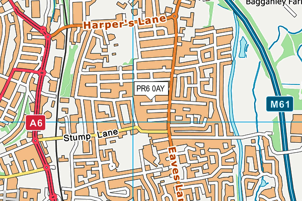 PR6 0AY map - OS VectorMap District (Ordnance Survey)