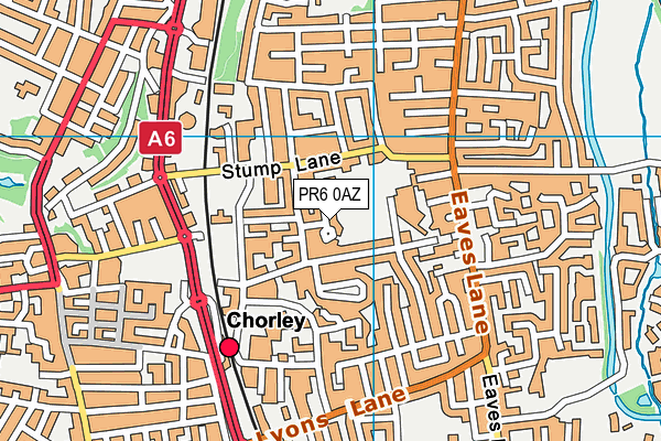 PR6 0AZ map - OS VectorMap District (Ordnance Survey)