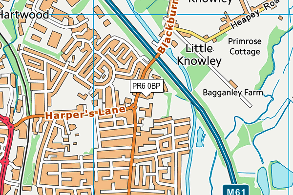 PR6 0BP map - OS VectorMap District (Ordnance Survey)