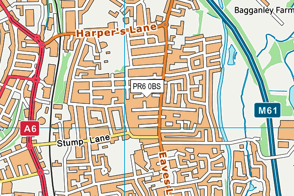 PR6 0BS map - OS VectorMap District (Ordnance Survey)