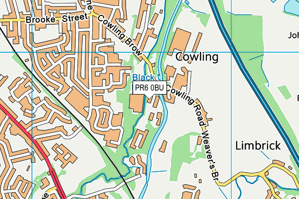 PR6 0BU map - OS VectorMap District (Ordnance Survey)