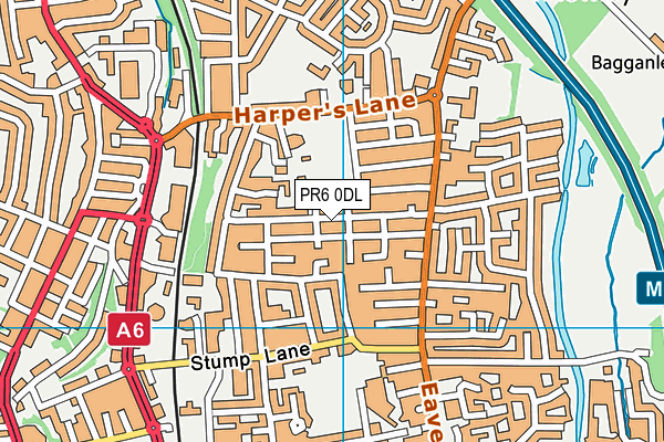PR6 0DL map - OS VectorMap District (Ordnance Survey)