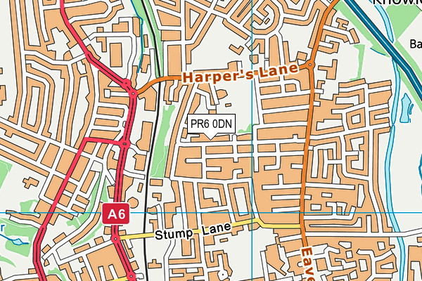 PR6 0DN map - OS VectorMap District (Ordnance Survey)