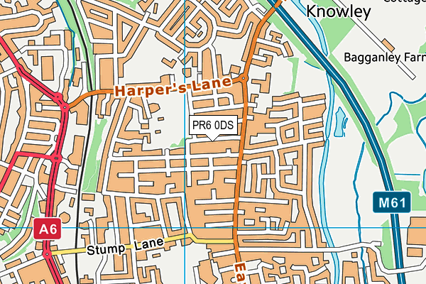 PR6 0DS map - OS VectorMap District (Ordnance Survey)