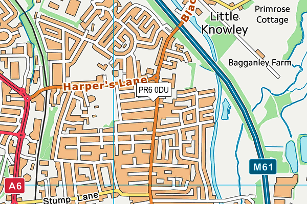 PR6 0DU map - OS VectorMap District (Ordnance Survey)