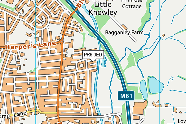 PR6 0ED map - OS VectorMap District (Ordnance Survey)