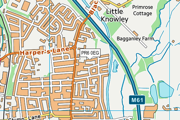 PR6 0EG map - OS VectorMap District (Ordnance Survey)