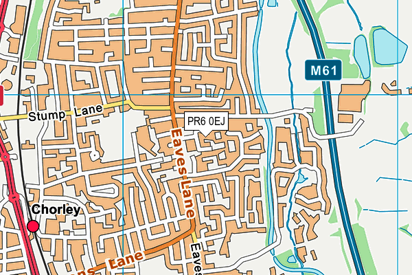 PR6 0EJ map - OS VectorMap District (Ordnance Survey)