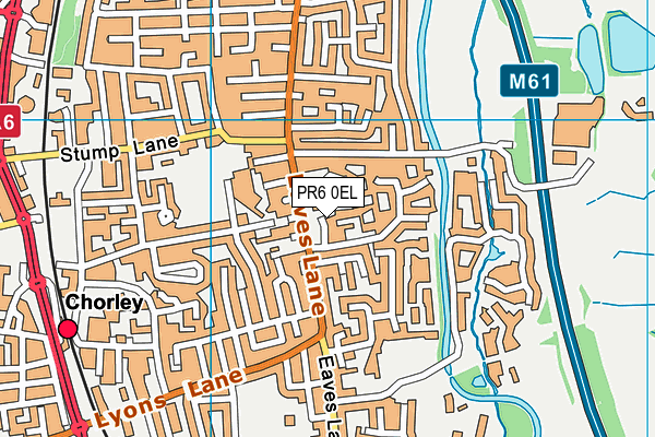 PR6 0EL map - OS VectorMap District (Ordnance Survey)