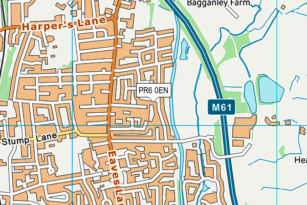 PR6 0EN map - OS VectorMap District (Ordnance Survey)