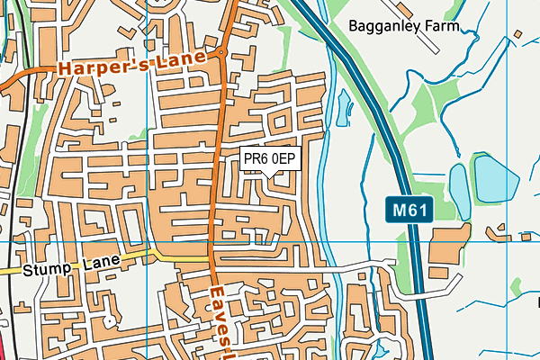 PR6 0EP map - OS VectorMap District (Ordnance Survey)