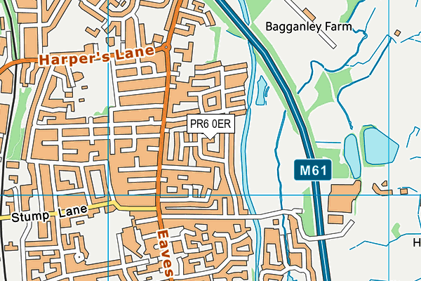 PR6 0ER map - OS VectorMap District (Ordnance Survey)