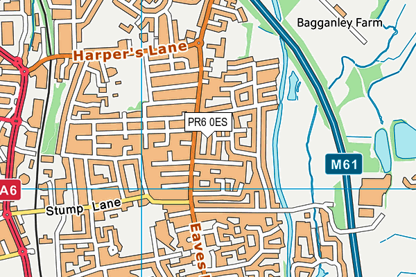 PR6 0ES map - OS VectorMap District (Ordnance Survey)