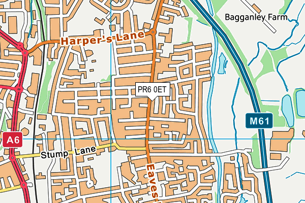 PR6 0ET map - OS VectorMap District (Ordnance Survey)