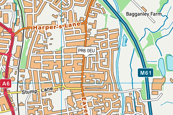 PR6 0EU map - OS VectorMap District (Ordnance Survey)