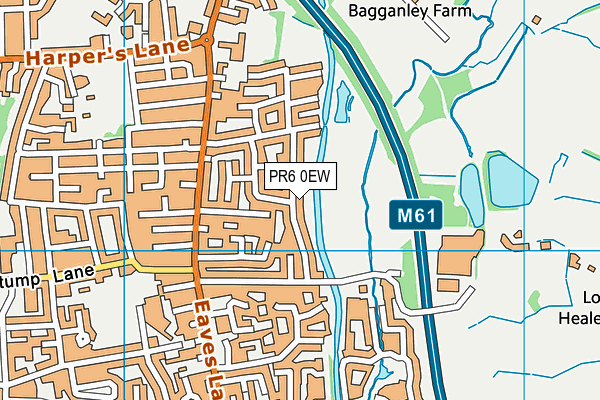 PR6 0EW map - OS VectorMap District (Ordnance Survey)