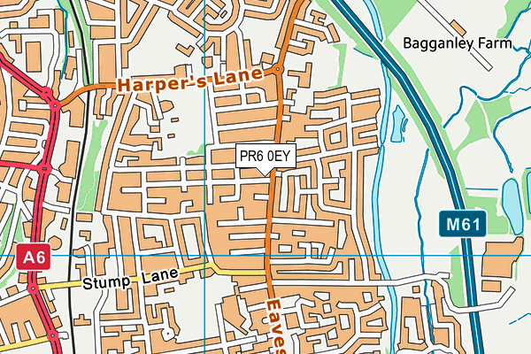 PR6 0EY map - OS VectorMap District (Ordnance Survey)