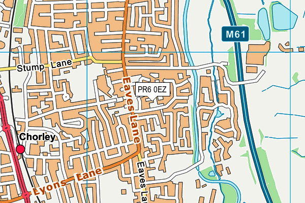 PR6 0EZ map - OS VectorMap District (Ordnance Survey)