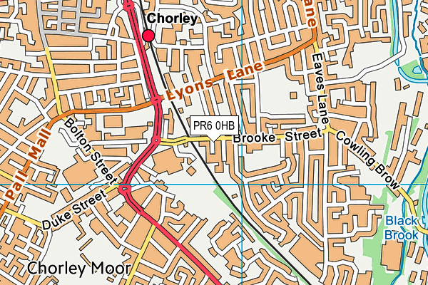 PR6 0HB map - OS VectorMap District (Ordnance Survey)