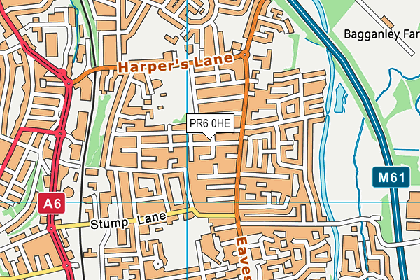 PR6 0HE map - OS VectorMap District (Ordnance Survey)