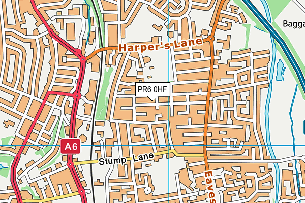 PR6 0HF map - OS VectorMap District (Ordnance Survey)