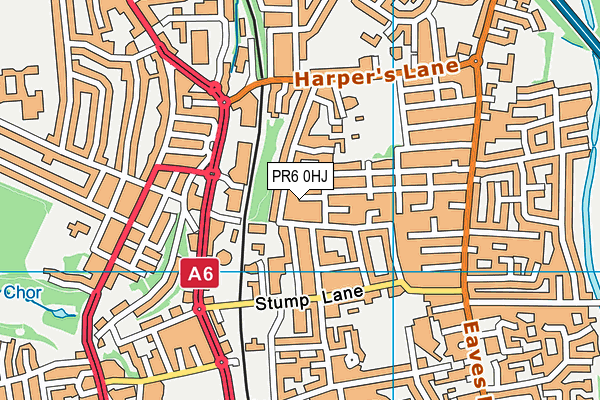 PR6 0HJ map - OS VectorMap District (Ordnance Survey)