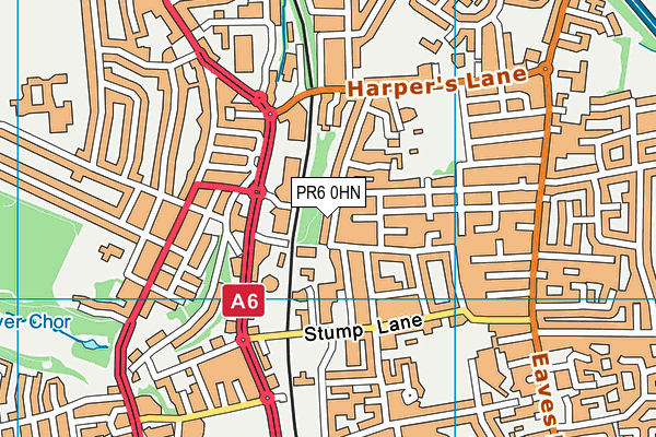 PR6 0HN map - OS VectorMap District (Ordnance Survey)