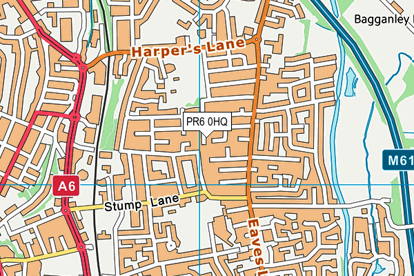 PR6 0HQ map - OS VectorMap District (Ordnance Survey)