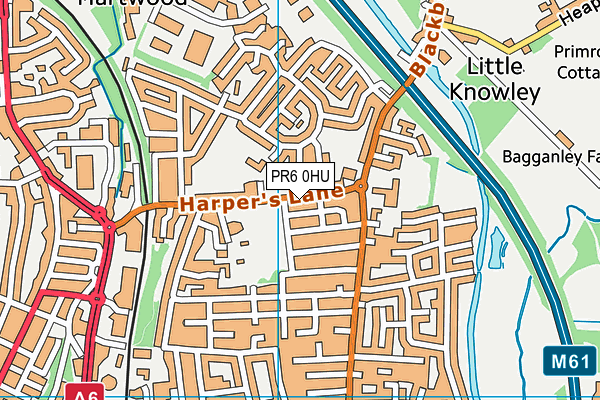 PR6 0HU map - OS VectorMap District (Ordnance Survey)