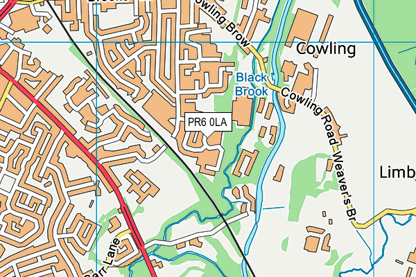 PR6 0LA map - OS VectorMap District (Ordnance Survey)