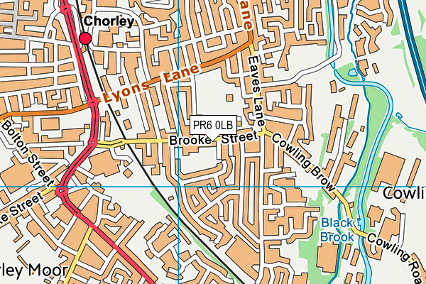 Sacred Heart Catholic Primary School, Chorley map (PR6 0LB) - OS VectorMap District (Ordnance Survey)