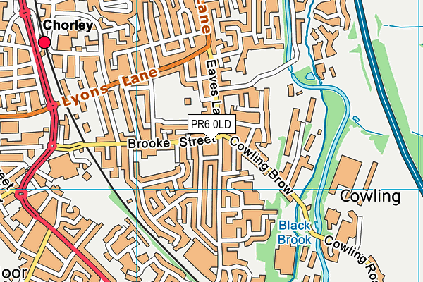 PR6 0LD map - OS VectorMap District (Ordnance Survey)