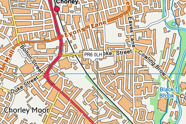 PR6 0LH map - OS VectorMap District (Ordnance Survey)