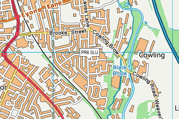 PR6 0LU map - OS VectorMap District (Ordnance Survey)