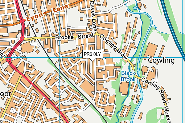 PR6 0LY map - OS VectorMap District (Ordnance Survey)