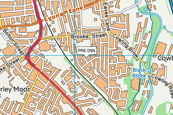 PR6 0NN map - OS VectorMap District (Ordnance Survey)