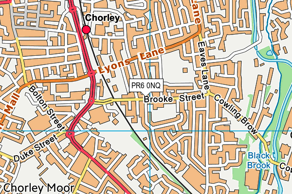 PR6 0NQ map - OS VectorMap District (Ordnance Survey)