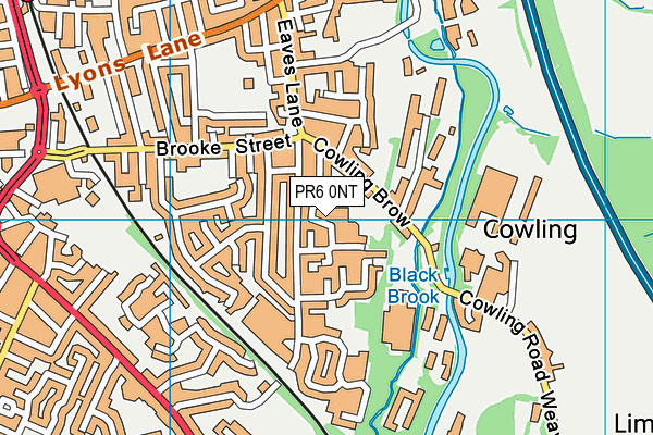 PR6 0NT map - OS VectorMap District (Ordnance Survey)