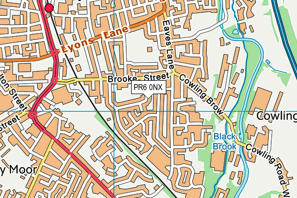 PR6 0NX map - OS VectorMap District (Ordnance Survey)