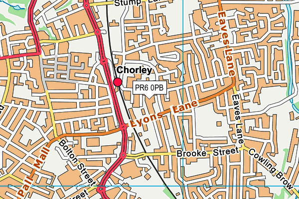 PR6 0PB map - OS VectorMap District (Ordnance Survey)