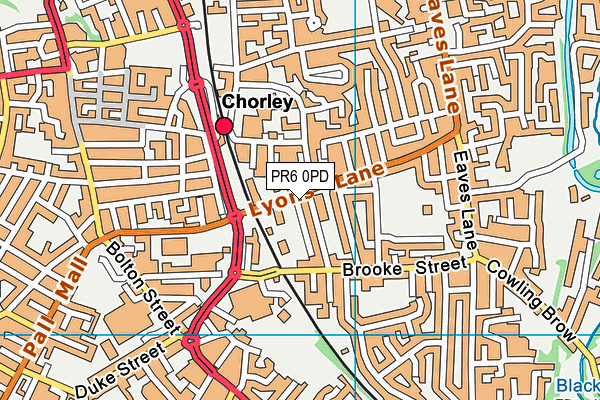 PR6 0PD map - OS VectorMap District (Ordnance Survey)