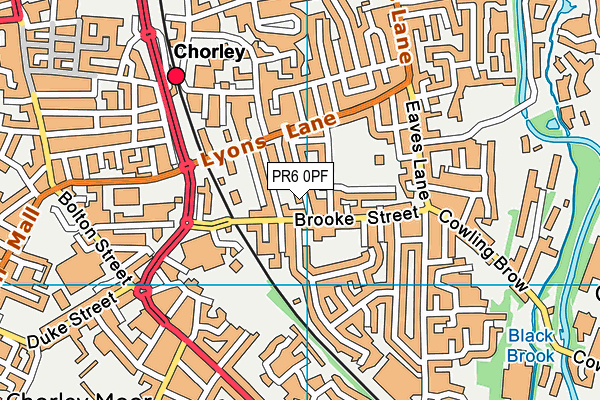 PR6 0PF map - OS VectorMap District (Ordnance Survey)